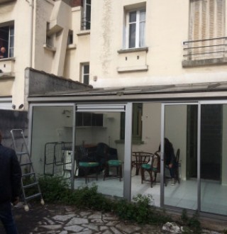 TOITURE JACQUIN - remplacement véranda - création charpente bois Et toiture zinc sur Gagny
